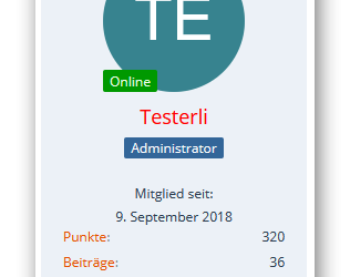 Registrierungsdatum in der Message Sidebar