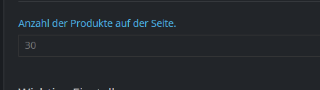 VieCode Shop: Einträge pro Seite