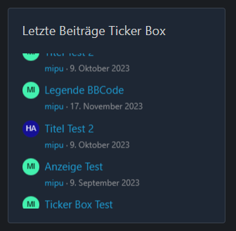 Last Post Ticker V2