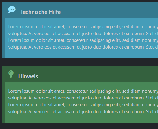 BBCode Contentmeldungen