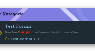 Username in der Forenbeschreibung