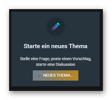 WoltLab Suite Forum: Box mit Button zum Hinzufügen von Themen